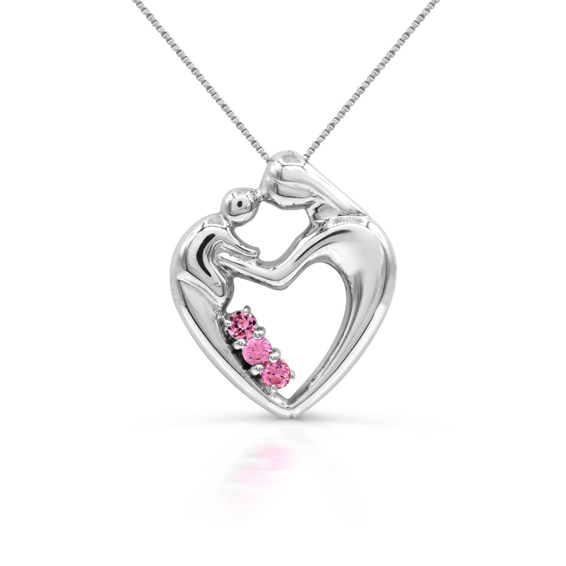 sterling Silber Mutter Und Kind Anhänger Mit Box Kette sterling Silber Mutter Und Kind Anhänger Mit Box Kette von 4DloveofJewelry14