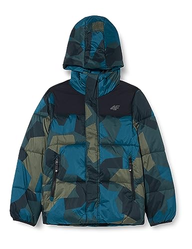 4F JUNIOR Jungen Boy's Jkump004 DOWN Jacket, Multicolor Allover, 140 cm von 4F JUNIOR