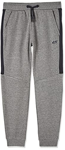 4F JUNIOR Jungen Boy's Jspmd002 Trousers, Mittelgrau, meliert, 128 cm von 4F JUNIOR