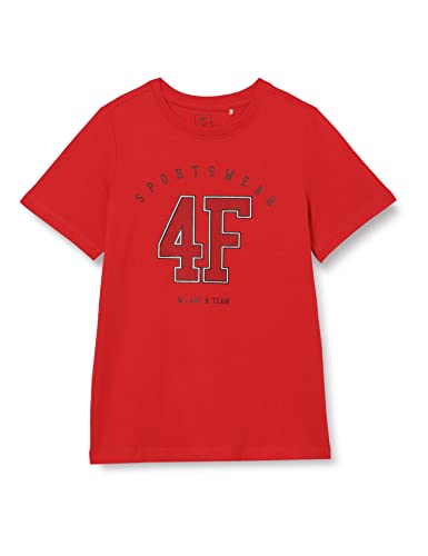 4F JUNIOR Jungen Boy's T-Shirt Jtsm008 Tshirt, Rot, 158 cm von 4F JUNIOR