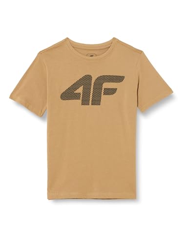 4F JUNIOR Jungen M1115 T-Shirt, beige, 158 cm von 4F JUNIOR