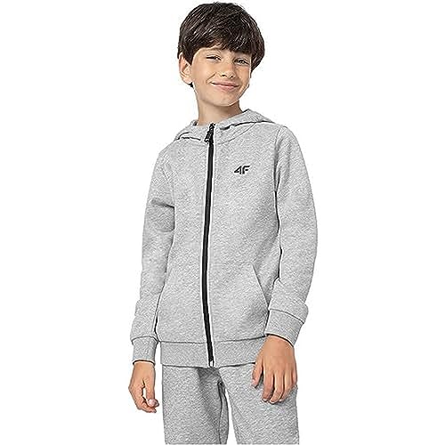 4F JUNIOR Jungen M219 Sweatshirt, Grau (Cold Light Grey Melange), 164 cm von 4F JUNIOR