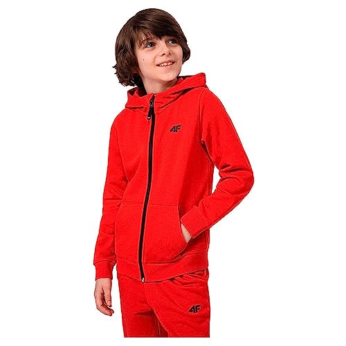 4F JUNIOR Jungen M219 Sweatshirt, Red, 158 cm von 4F JUNIOR