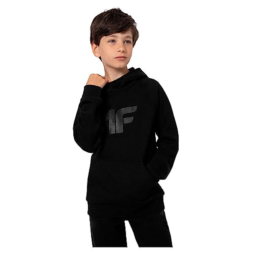 4F JUNIOR Jungen M220 Sweatshirt, Tiefschwarz, 152 cm von 4F JUNIOR