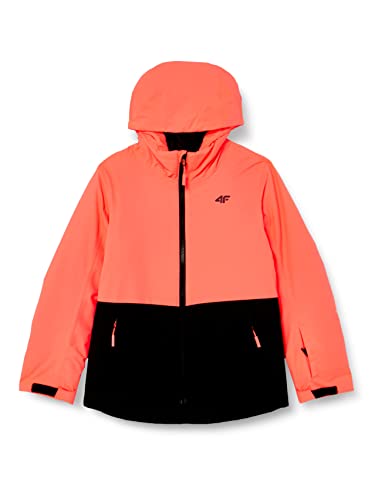 4F JUNIOR Mädchen Girl's Ski Jkudn001 Technical Jacket, Koralle Neon, 152 cm von 4F JUNIOR