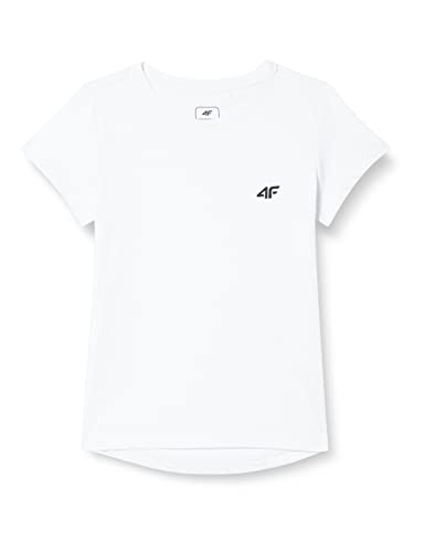 4F JUNIOR Mädchen T-Shirt F279 Tshirt, weiß, 140 CCM von 4F JUNIOR
