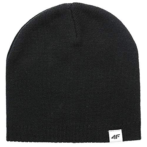 4F Beanie-Mütze für Jungen, für den Alltag, für Schule, Freizeit, Winter, Fitnessstudio, Schwarz von 4F