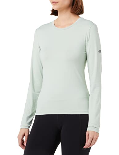 4F Damen Longsleeve F074 Langarm FNK, grün, Small von 4F