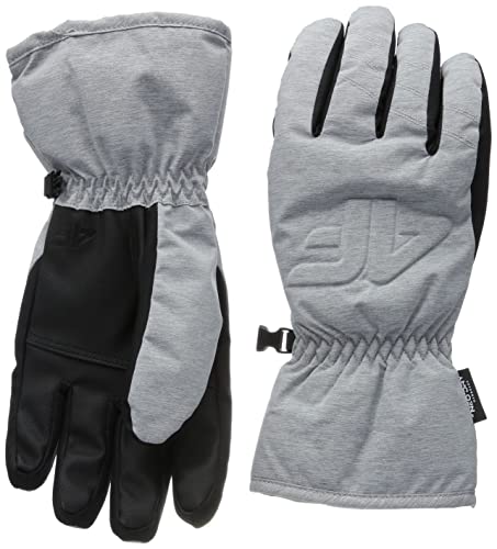 4F Damen SKI Gloves RED001 Jeans, Cold Light Grey Melange, L von 4F
