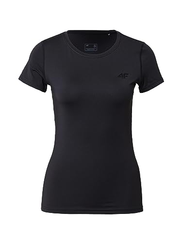 4F Damen T-Shirt F261 Tshirt FNK, Tiefschwarz, X-Large von 4F