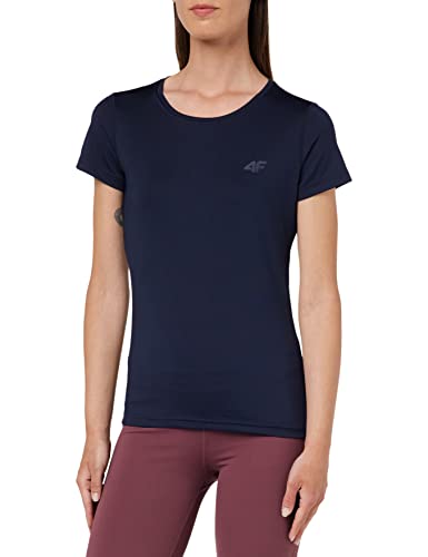 4F Damen Women's Functional T-Shirt Tsdf352 Tshirt FNK, Marineblau, Small von 4F