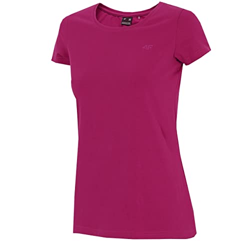 4F Damen Women's TSD350 T-Shirt, Dark PINK, XL von 4F