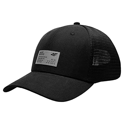 4F Herren Baseballkappe M130 Baseball Cap, Tiefschwarz, 56 von 4F