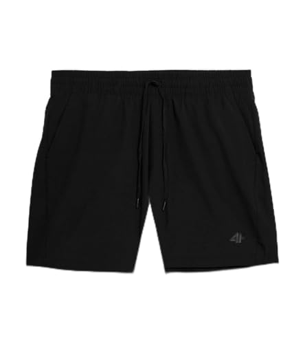 4F Herren Board Shorts M085 Schwimm-Slips, Tiefschwarz, 50 von 4F