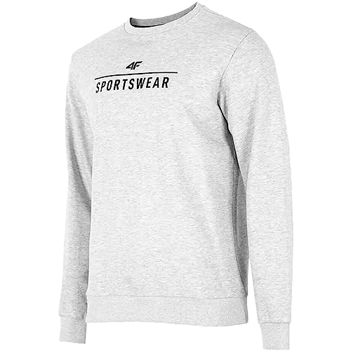 4F Herren H4Z22-BLM350 Sweatshirt, Cold Light Grey Melange, L von 4F