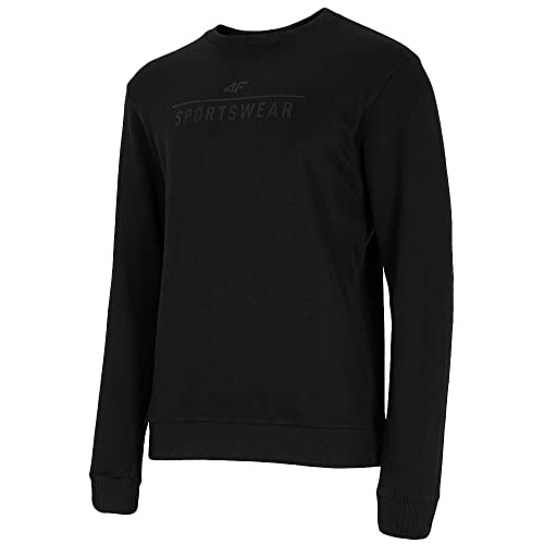 4F Herren H4Z22-BLM350 Sweatshirt, DEEP Black, L von 4F