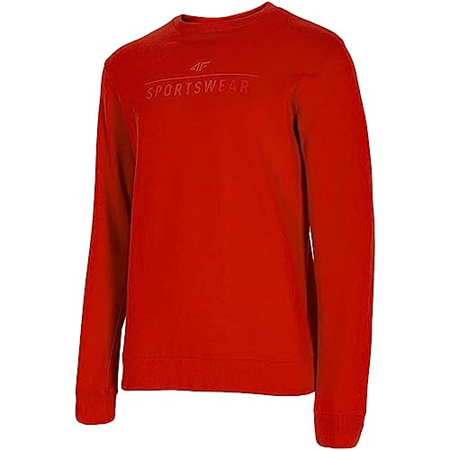 4F Herren H4Z22-BLM350 Sweatshirt, Red, XL von 4F