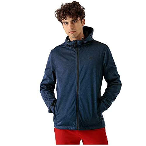 4F Herren H4Z22-sfm350 Softshell Jacket, Dark Blue Melange, Large von 4F