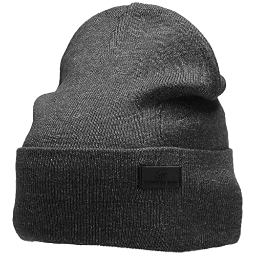 4F Herren H4Z22-CAM004 Baskenmütze, Middle Grey Melange, One Size von 4F