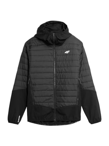 4F Herren Hybrid Men's Jacket Kumh060 Jeans, Tiefschwarz, Small von 4F