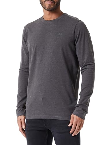 4F Herren Langarm M155 t-Shirt, Dark Grey Melange, L von 4F