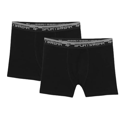 4F Herren M036 (2er-Pack) Boxershorts, Tiefschwarz, M von 4F