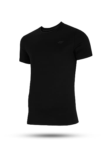 4F Herren M0876 t-Shirt, Tiefschwarz, L von 4F