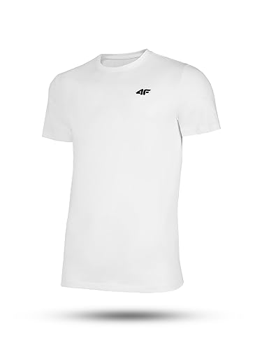 4F Herren M0876 t-Shirt, weiß, L von 4F