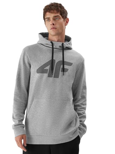 4F Herren Sweatshirt M694 Mantel, Grau (Cold Light Grey Melange), XL von 4F