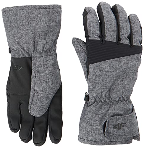 4F Herren SKI Gloves REM001 Jeans, Grey Melange, XL von 4F