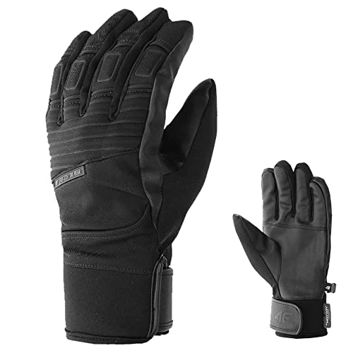 4F Herren SKI Gloves REM003 Jeans, DEEP Black, S von 4F