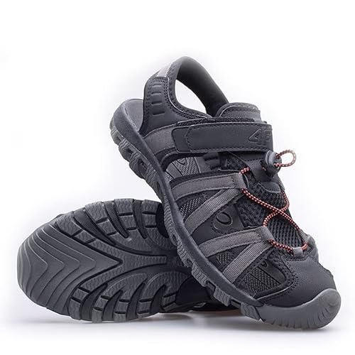 4F Herren Sandalen Wanderschuhe Sportsandalen Outdoor Trekkingsandalen Schuhe (Grau, numeric_40) von 4F