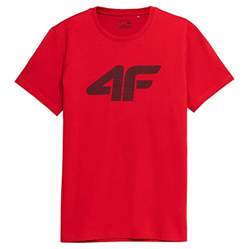 4F Herren T-Shirt M537 Tshirt, Rot, L von 4F