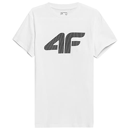 4F Herren T-Shirt M537 Tshirt, weiß, L von 4F