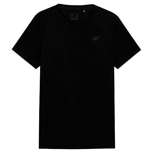 4F Herren Tshirt M536 T-Shirt, Tiefschwarz, XL von 4F