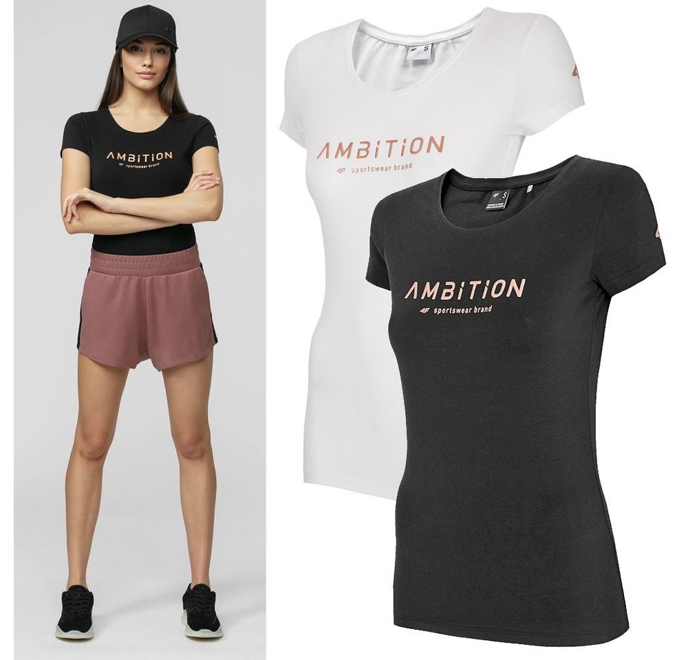 4F Kurzarmshirt 4F - Ambition - Damen T-Shirt, Baumwollshirt von 4F