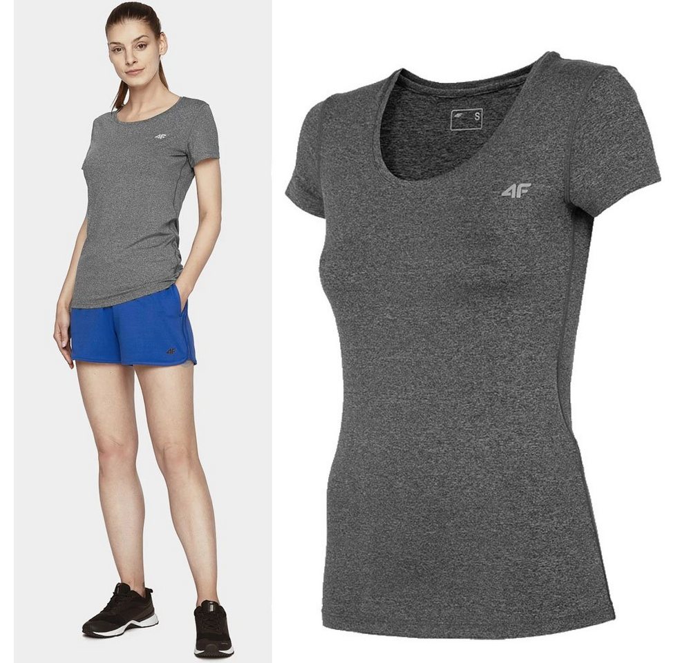 4F Kurzarmshirt 4F - Damen Fitness T-Shirt - grau von 4F