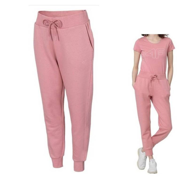 4F Leggings 4F - Damen Sweathose, Jogginghose Baumwolle pink von 4F