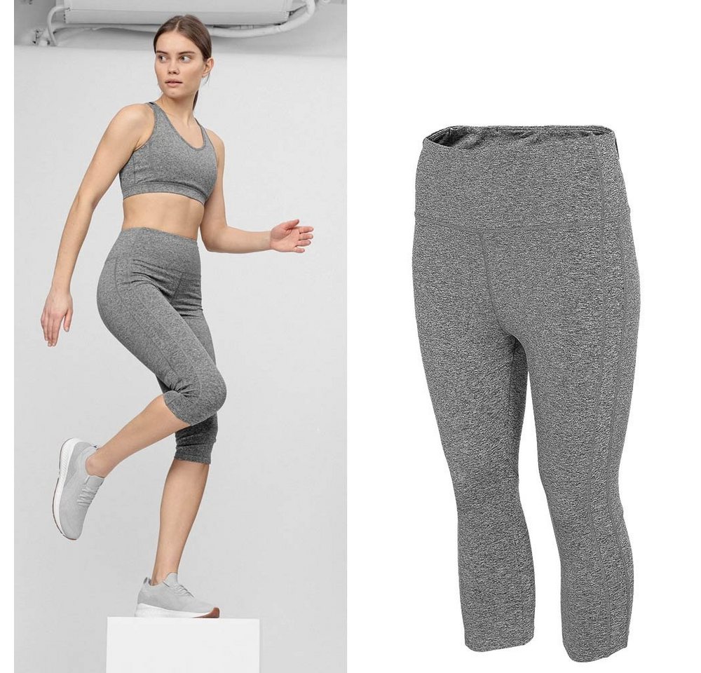 4F Leggings 4Fdry - Damen 3/4 Sport Leggings - grau melange von 4F