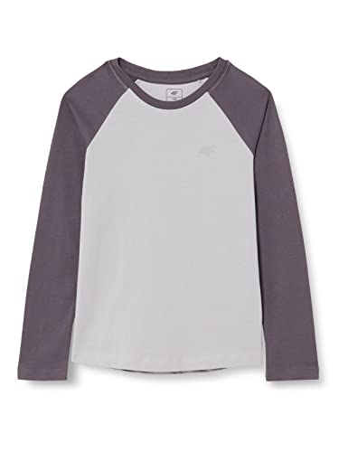 4F Mädchen Girl's Jtsdl001 Longsleeve, Dunkelgrau (40), 128 cm von 4F