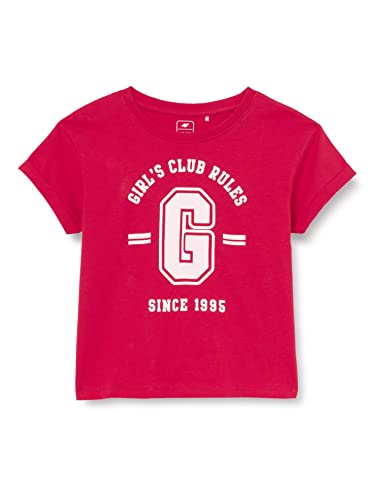 4F Mädchen Girl's T-Shirt Jtsd006 Tshirt, Rot, 122/128 cm von 4F