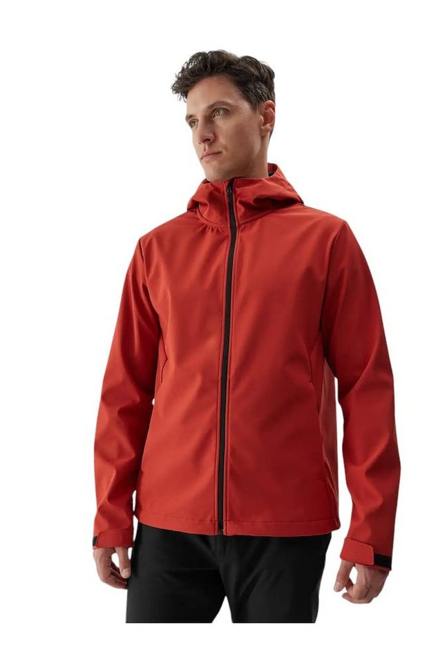 4F Softshelljacke M283 Softshell mit Kapuze (wind- und wasserabweisend) rot Herren von 4F