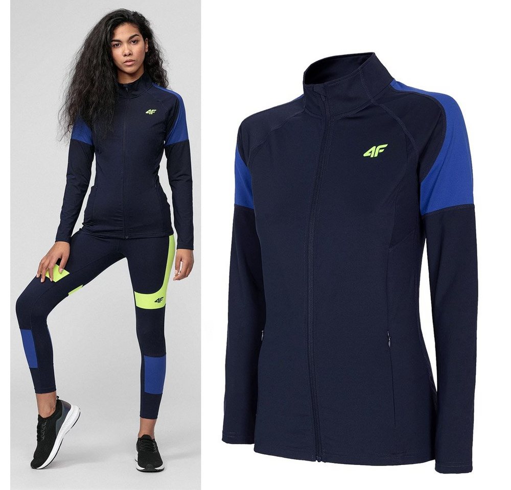 4F Trekkingjacke 4F - Damen Fitnessjacke, Laufjacke - navy neongelb von 4F