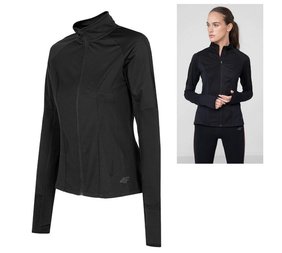 4F Trekkingjacke 4F - Damen Sport Fitnessjacke, Laufjacke mit Daumenloch, schwarz von 4F