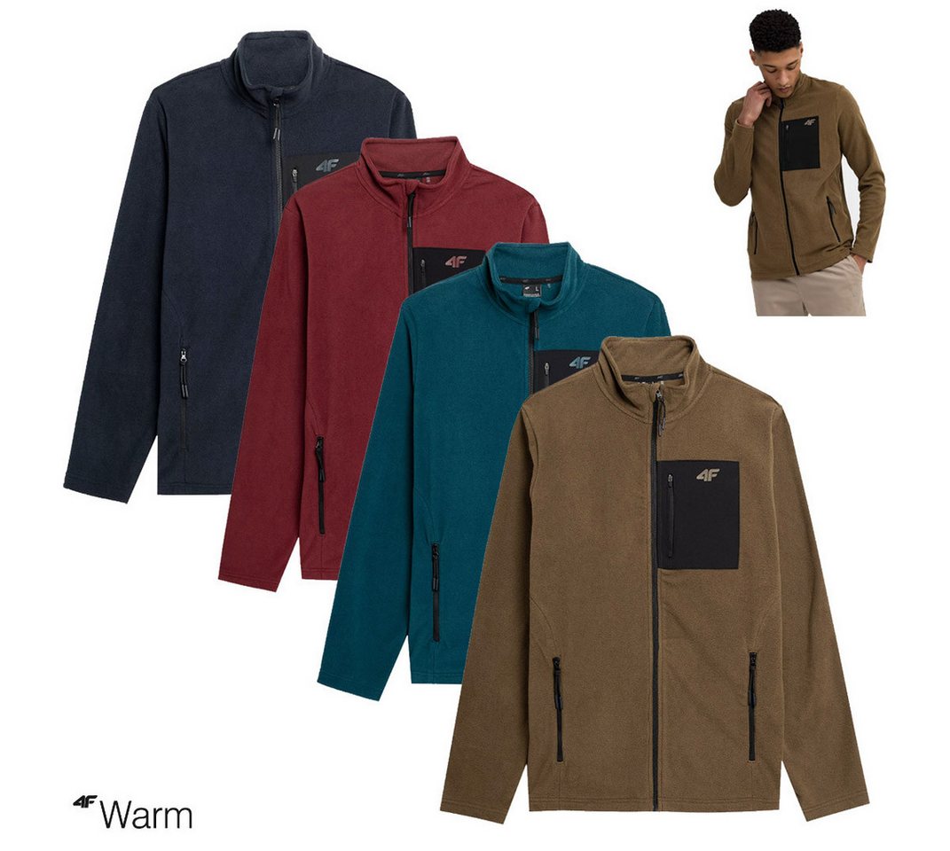 4F Trekkingjacke 4Fwarm - wärmende Herren Thermofleece Jacke Outdoor Fleecejacke von 4F