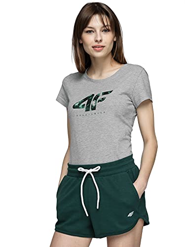 4F Unisex-Adult Nosh4-tsm004-27m_m T-Shirt, Grey, M Kurz von 4F