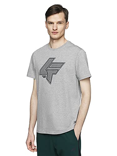 4F Unisex-Adult Nosh4-tsm004-27m_m T-Shirt, Grey, XL Kurz von 4F