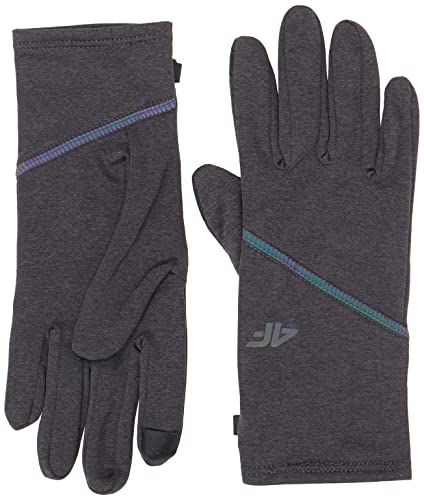 4F Unisex Gloves REU009 Jeans, Grey Melange, S von 4F