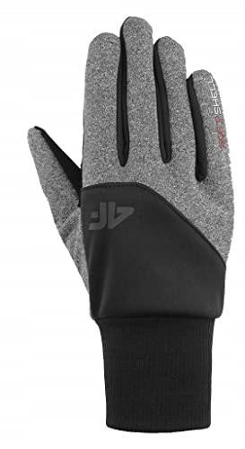 4F Unisex Gloves Reu003 Jeans, Grau meliert, L von 4F