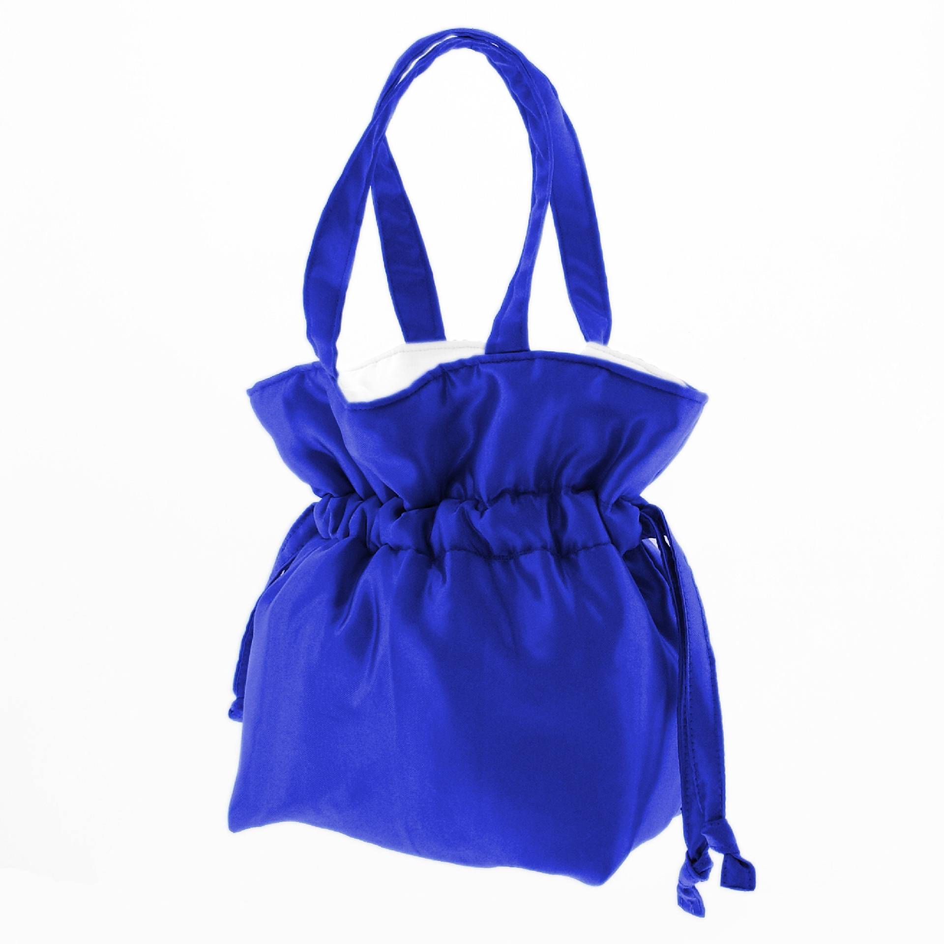 Blaue Damen Handtasche Kordelzug Eimer Kleine Tasche Satin Formelle Abend Armband Handgemacht, Unterarmtasche, Vintage Tasche, Beuteltasche von 4HandmadeFashionable